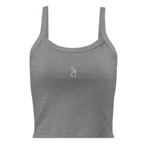 SD Embroidered micro-rib tank top