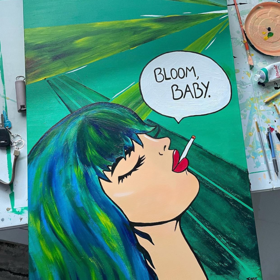 BLOOM, BABY. Painting